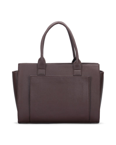 Personalized Elite Laptop Tote Bag - Brown