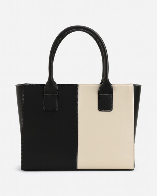 Modern Luxe Laptop Tote Bag - Black