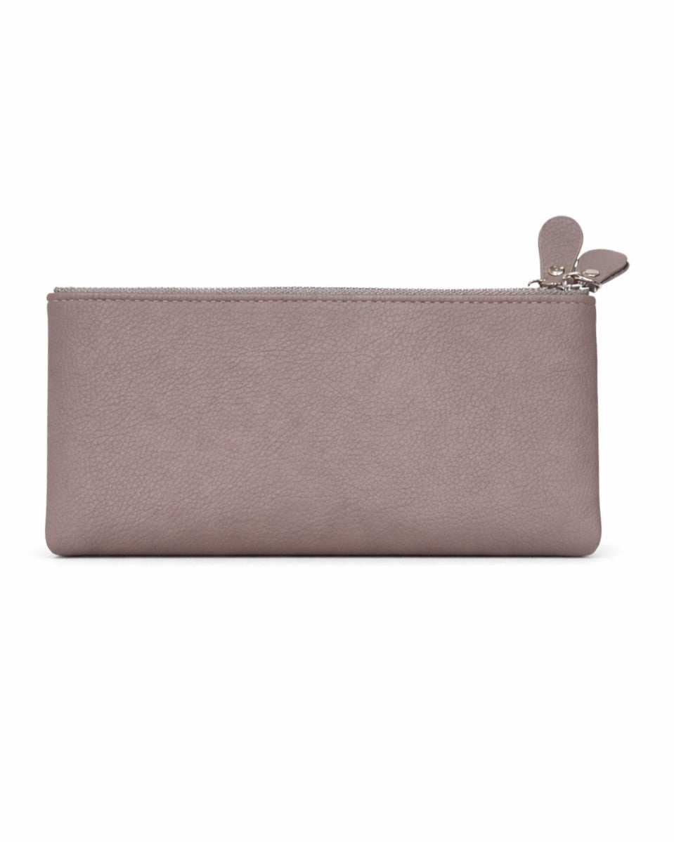 Double Pocket Soft Wallet - Mauve