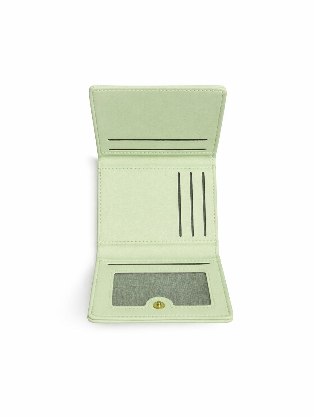 Korean Bow Mini Trifold Wallet - Green