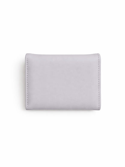 Korean Bow Mini Trifold Wallet - Purple