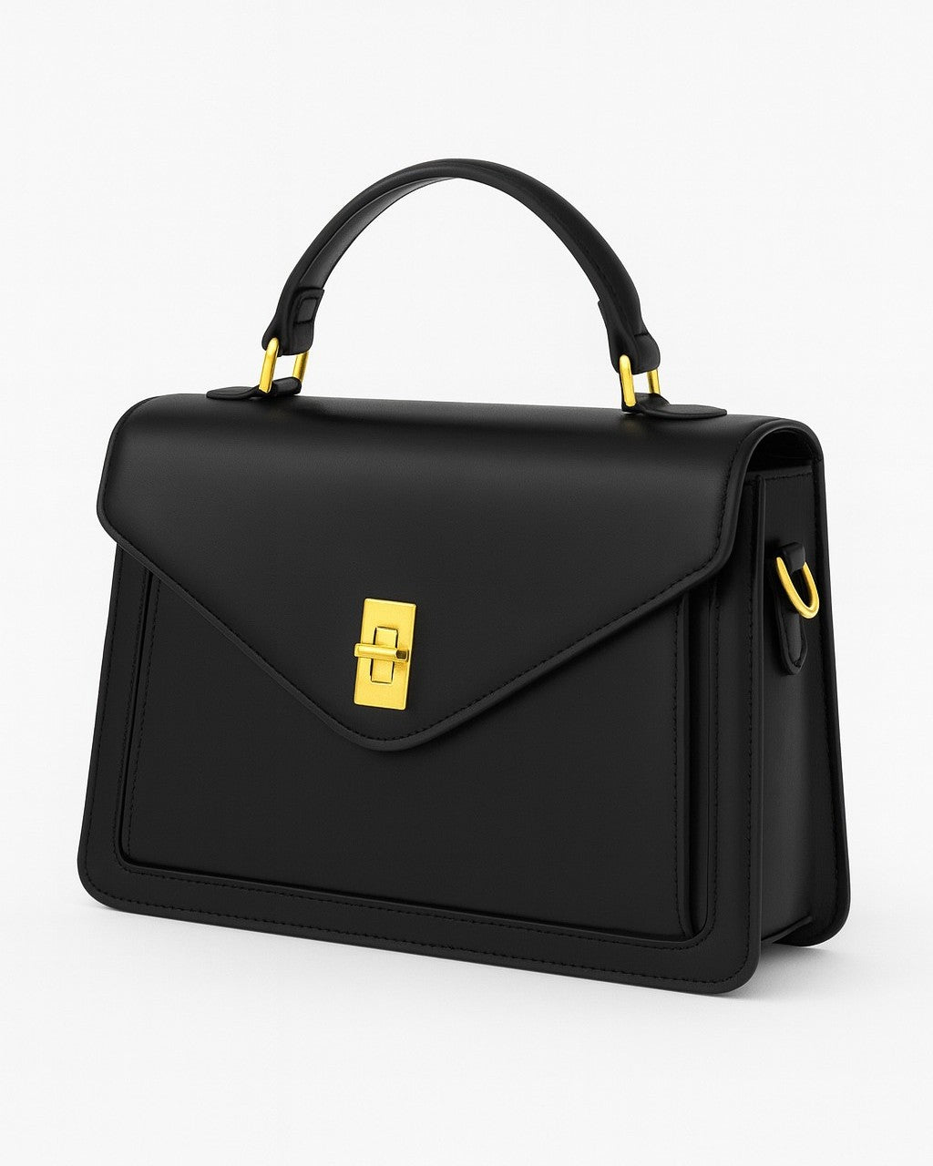 Luxe Line 4 Compartment Sling Bag - Black