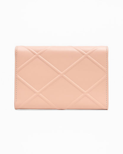 Pink Quilted Medium Trifold Wallet