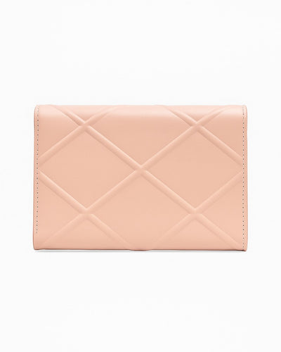 Pink Quilted Medium Trifold Wallet