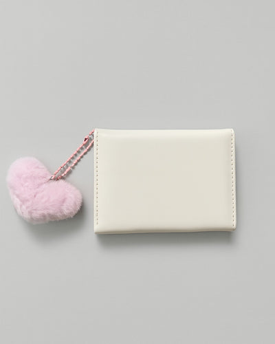 You & Me Mini Trifold Wallet - Beige