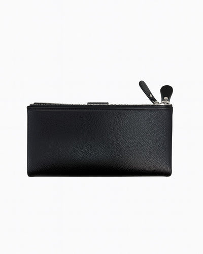 Double Pocket Soft Wallet - Black
