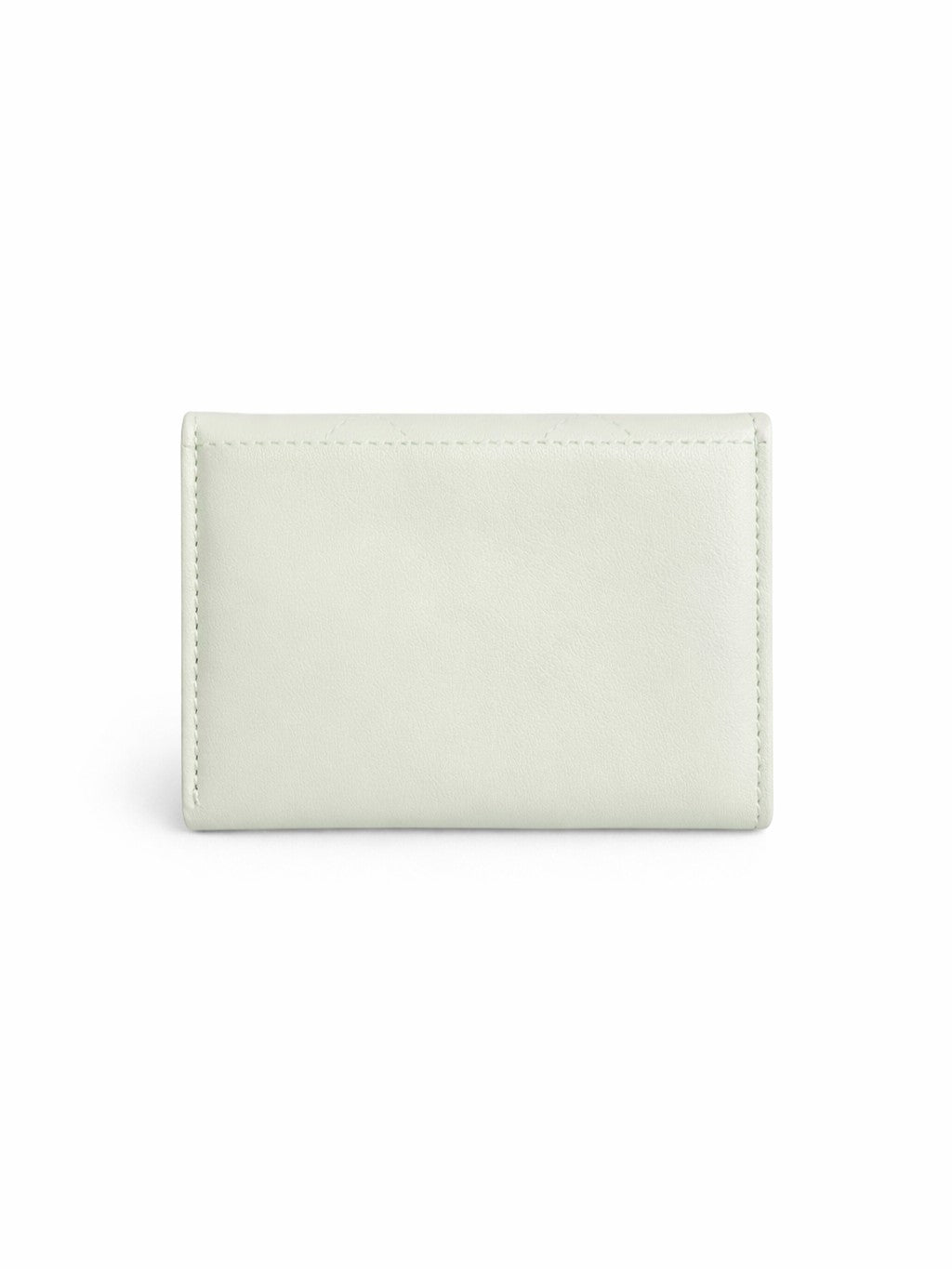 Checked Mini Bow Trifold Wallet - Green