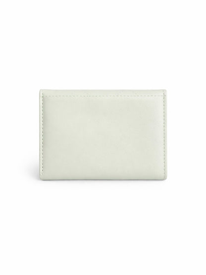 Checked Mini Bow Trifold Wallet - Green