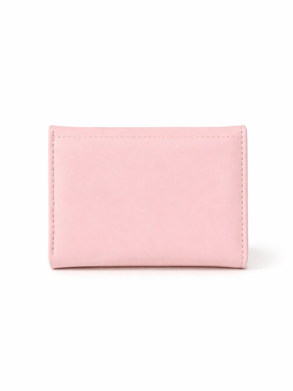 Checked Mini Bow Trifold Wallet - Pink