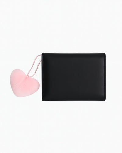 You & Me Mini Trifold Wallet - Black