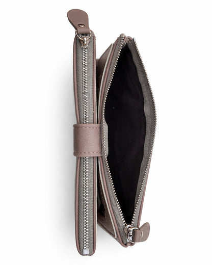 Double Pocket Soft Wallet - Mauve