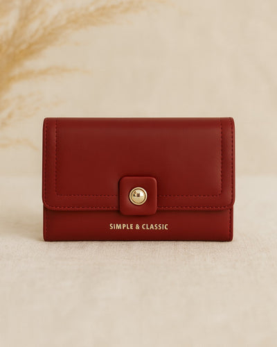 Simple & Classic Trifold wallet - Red