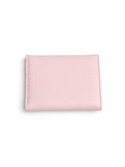Korean Bow Mini Trifold Wallet - Pink