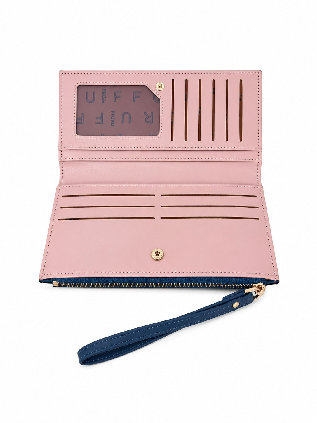 Geometric Twofold Wallet - Blue