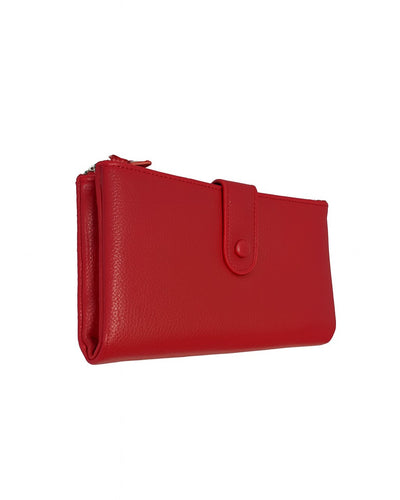 Double Pocket Soft Wallet - Red