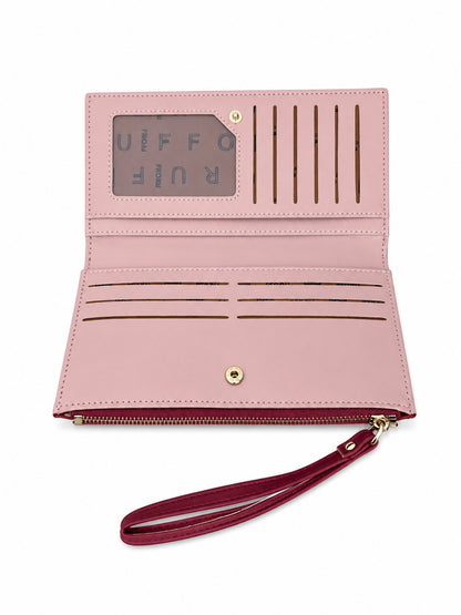Geometric Twofold Wallet - Red