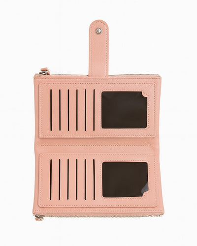 Double Pocket Soft Wallet - Pink
