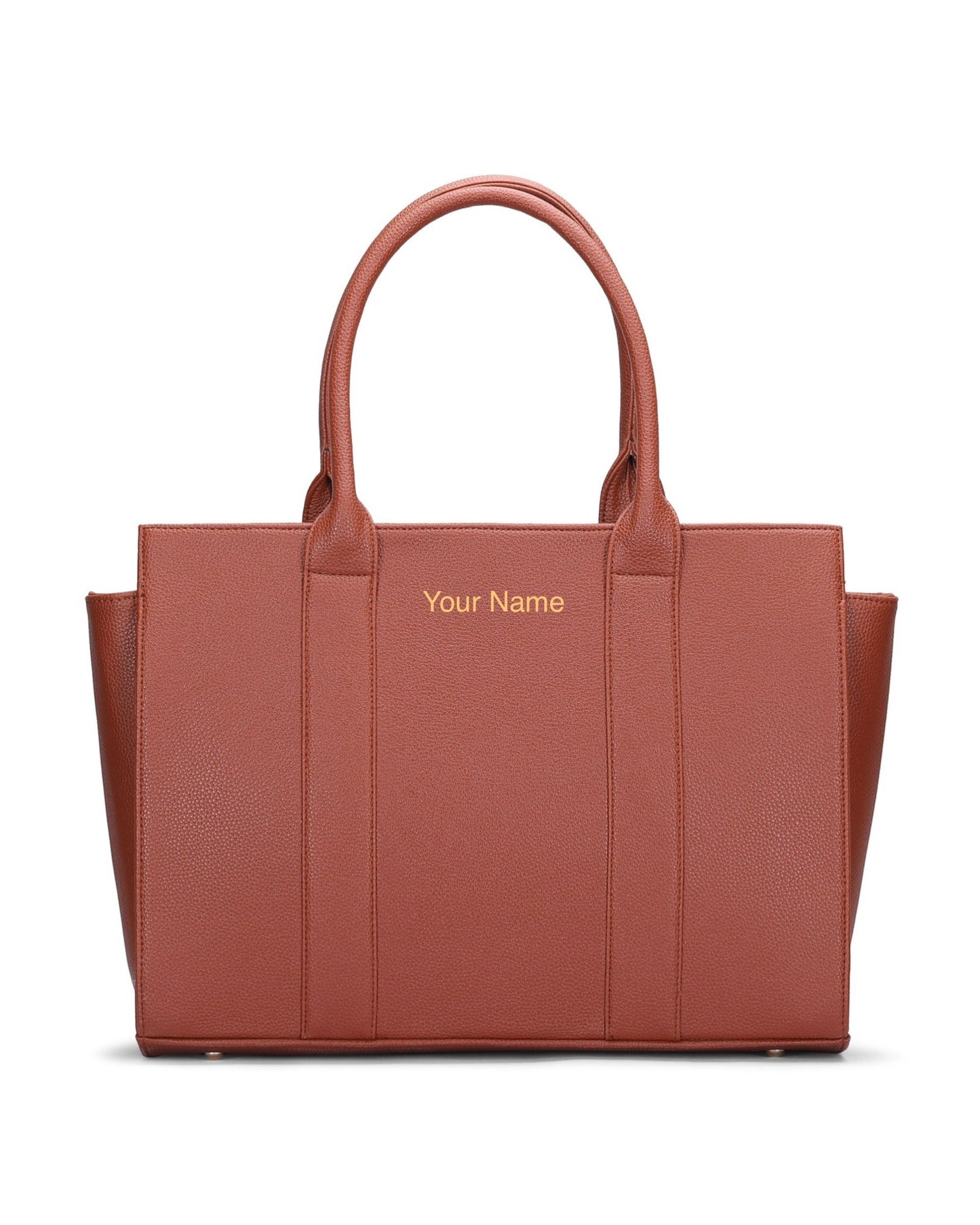 Personalized Elite Laptop Tote Bag - Tan