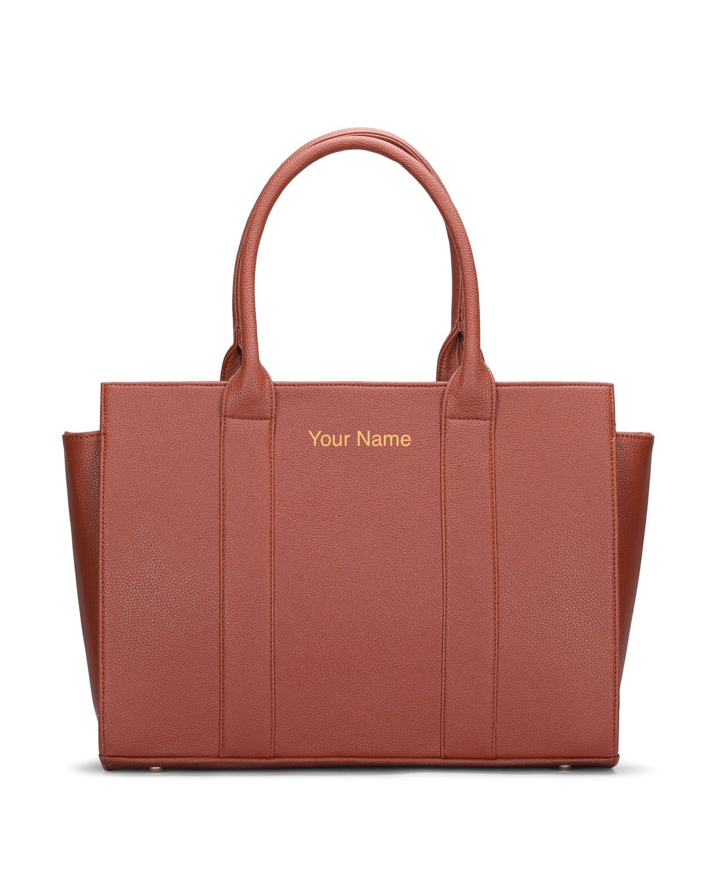 Personalized Elite Laptop Tote Bag - Tan