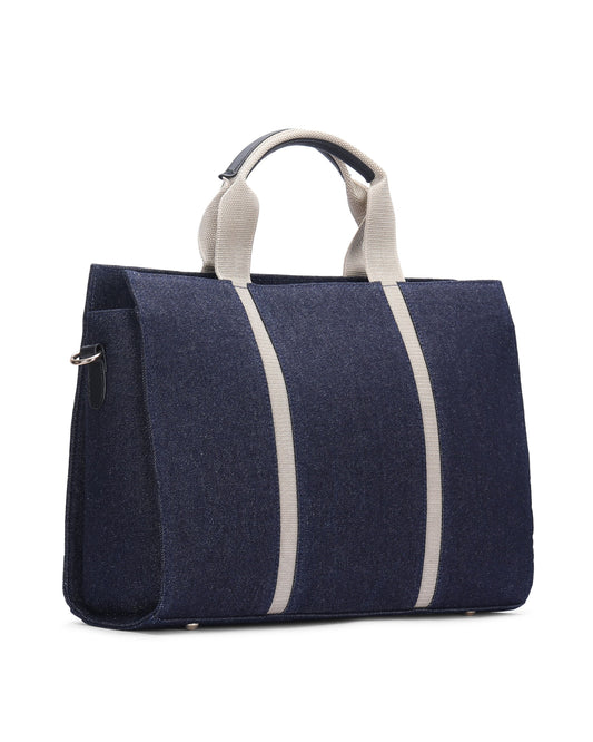 Denim Laptop Tote Bag