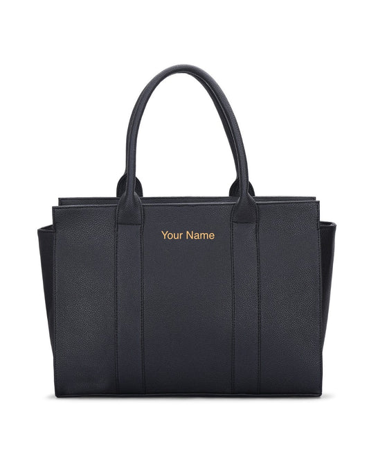Personalized Elite Laptop Tote Bag - Black