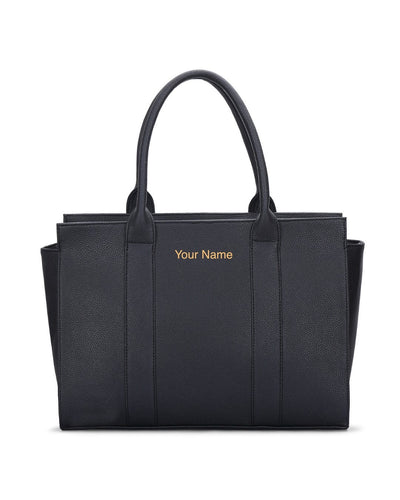 Personalized Elite Laptop Tote Bag - Black