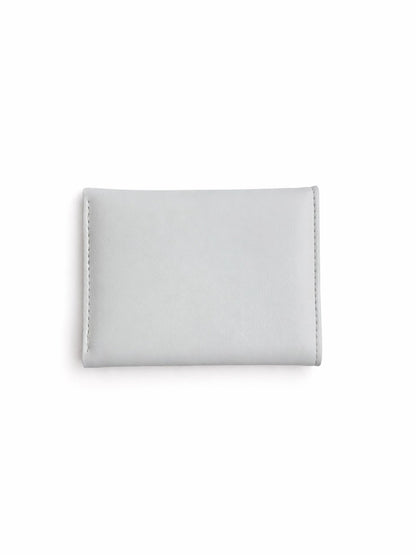 Korean Bow Mini Trifold Wallet - Blue