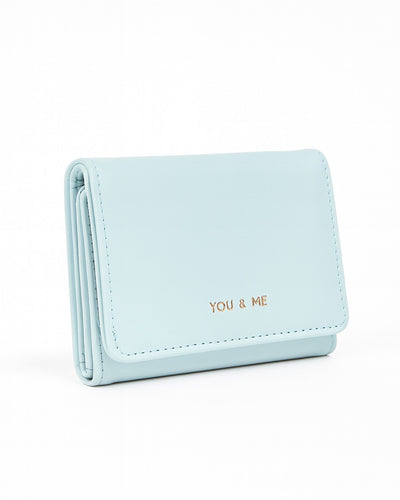 You & Me Mini Trifold Wallet - Blue