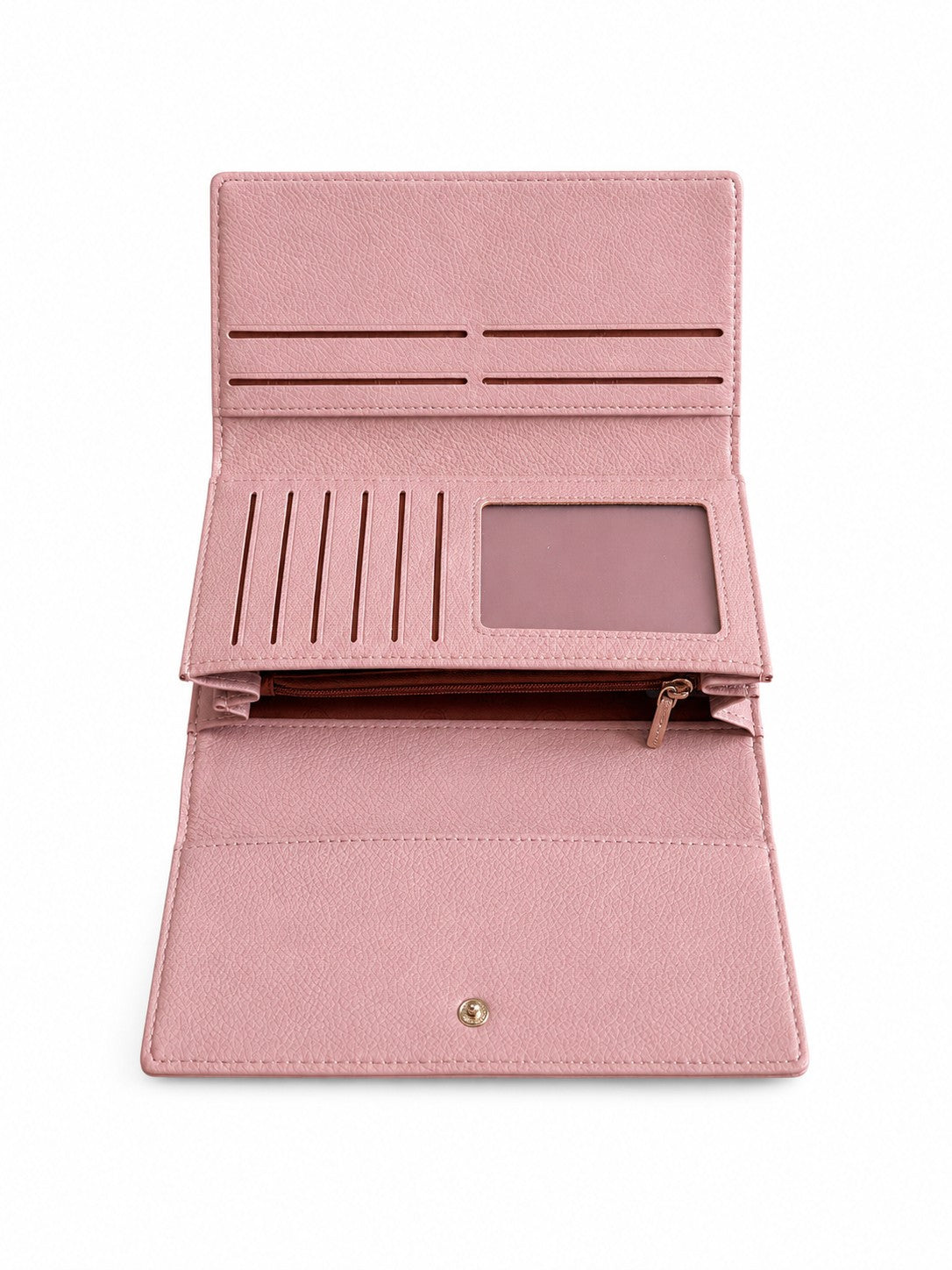 Geometric Chic Trifold Wallet - Pink