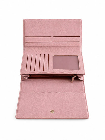Geometric Chic Trifold Wallet - Pink