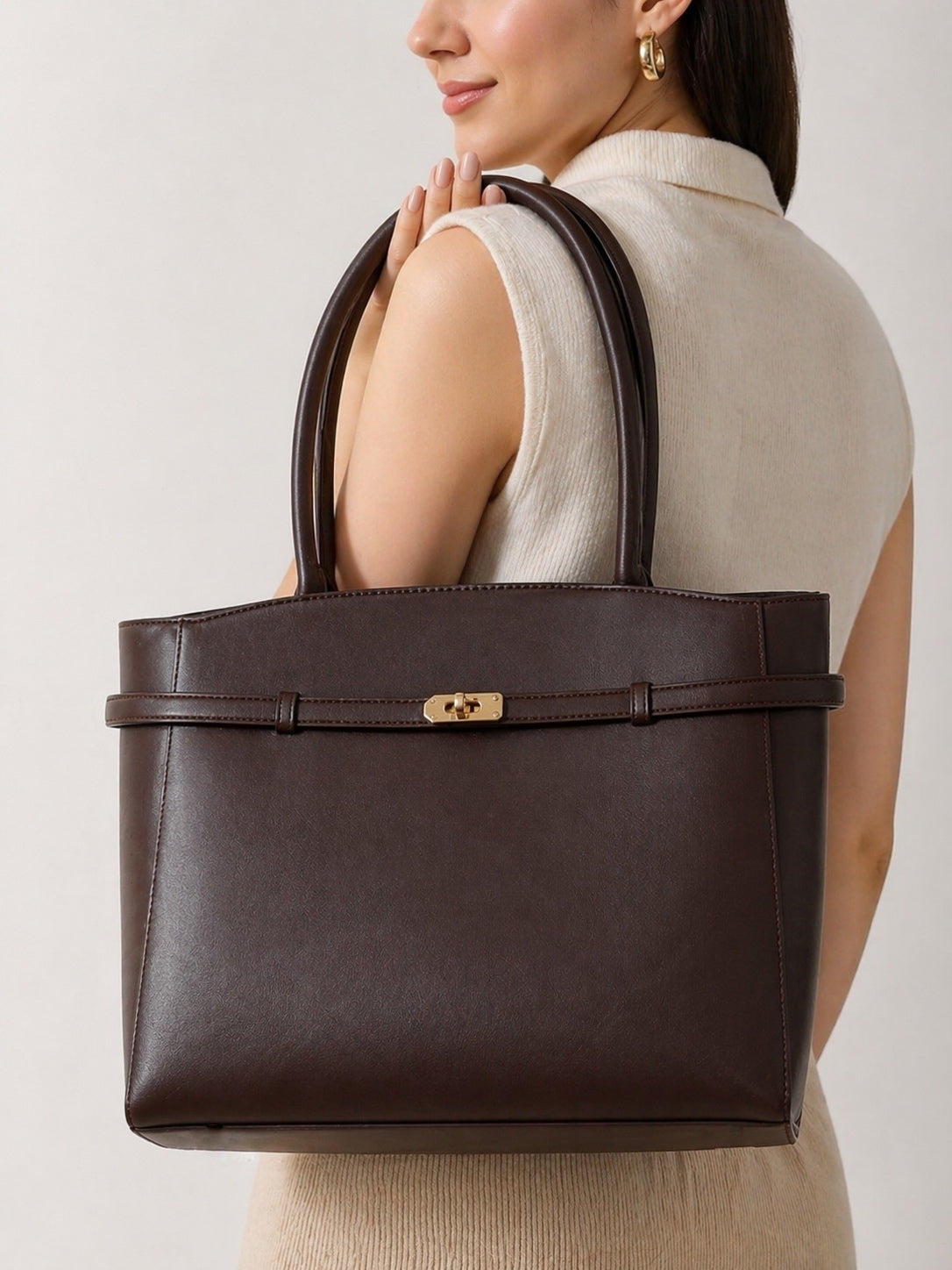 The Timeless Tote Bag - Chocolate Brown