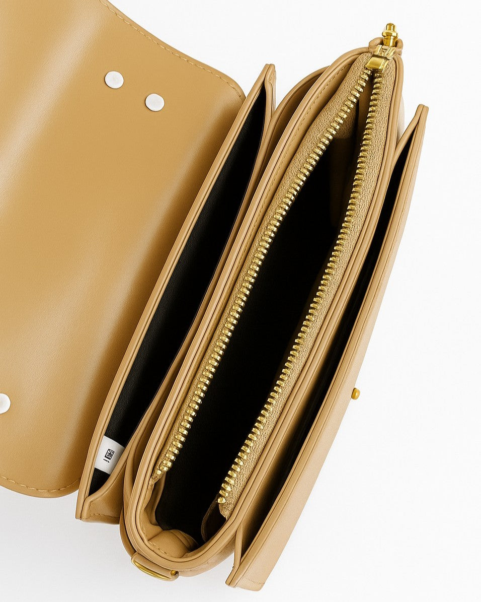 Hydra 3 Compartment Sling Bag - Beige