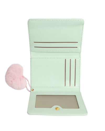 You & Me Mini Trifold Wallet - Green