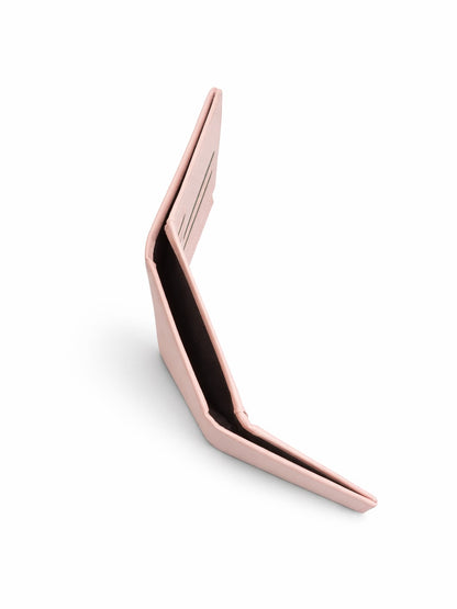 Checked Mini Bow Trifold Wallet - Pink