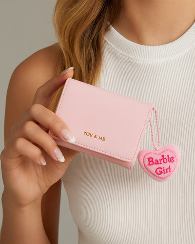 You & Me Mini Trifold Wallet - Pink