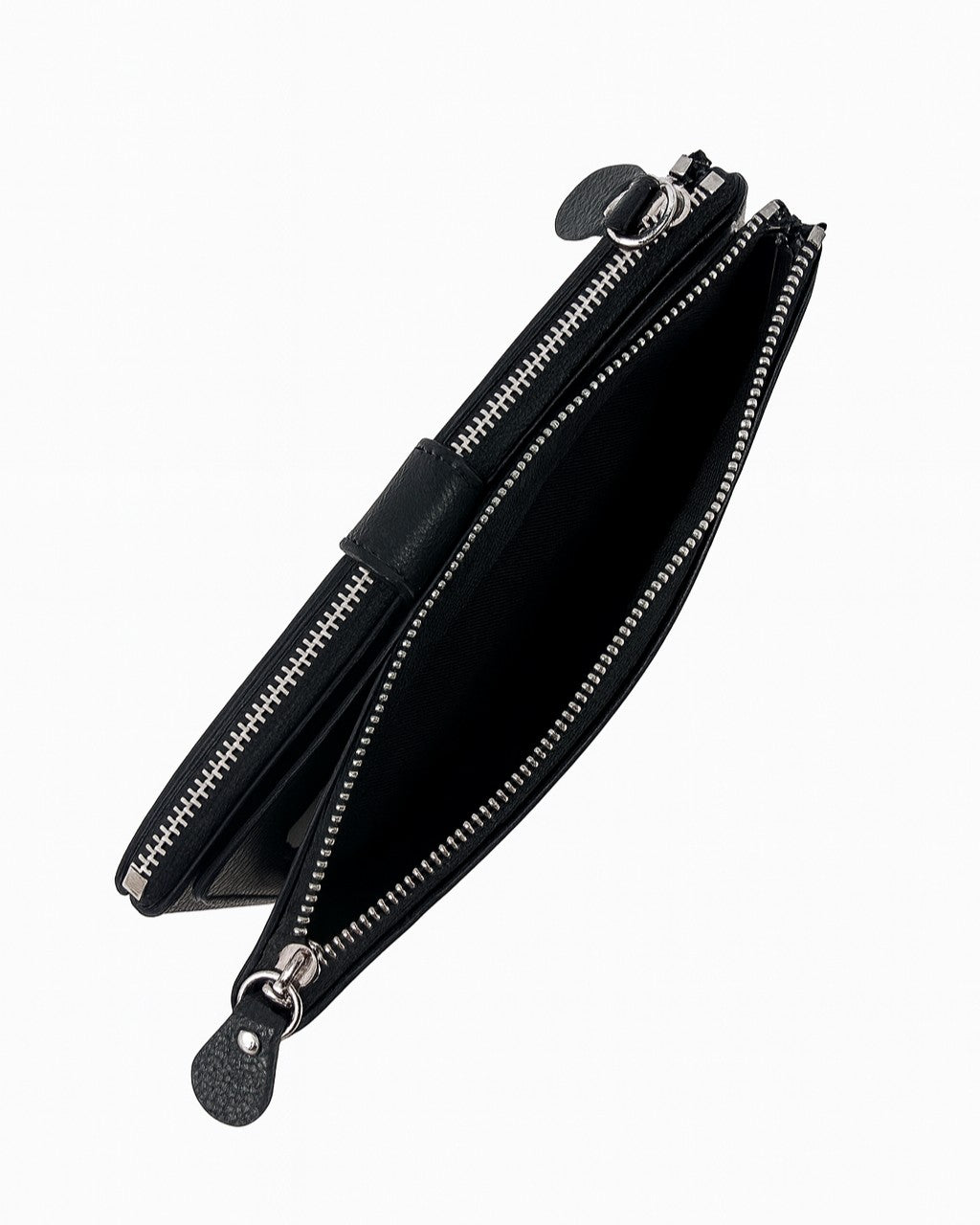 Double Pocket Soft Wallet - Black