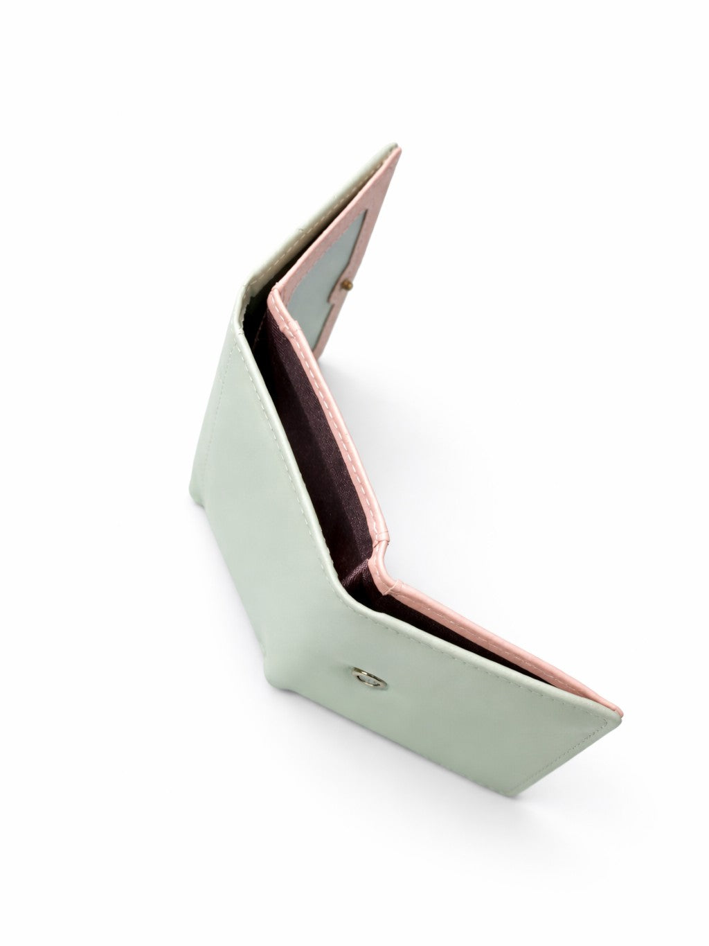 Checked Mini Bow Trifold Wallet - Green