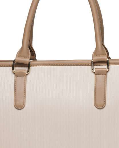 Day To Day Laptop Tote Bag - Beige