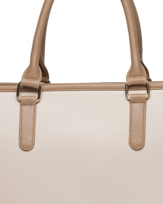 Day To Day Laptop Tote Bag - Beige
