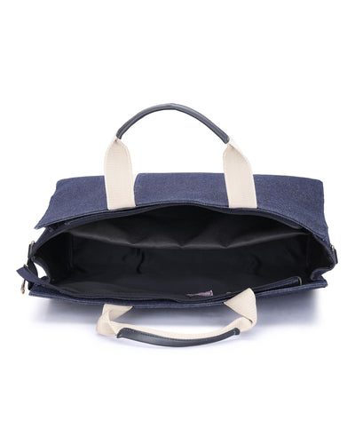 Denim Laptop Tote Bag