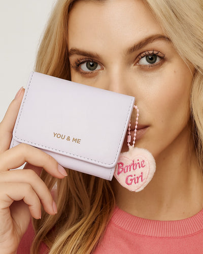 You & Me Mini Trifold Wallet - Purple