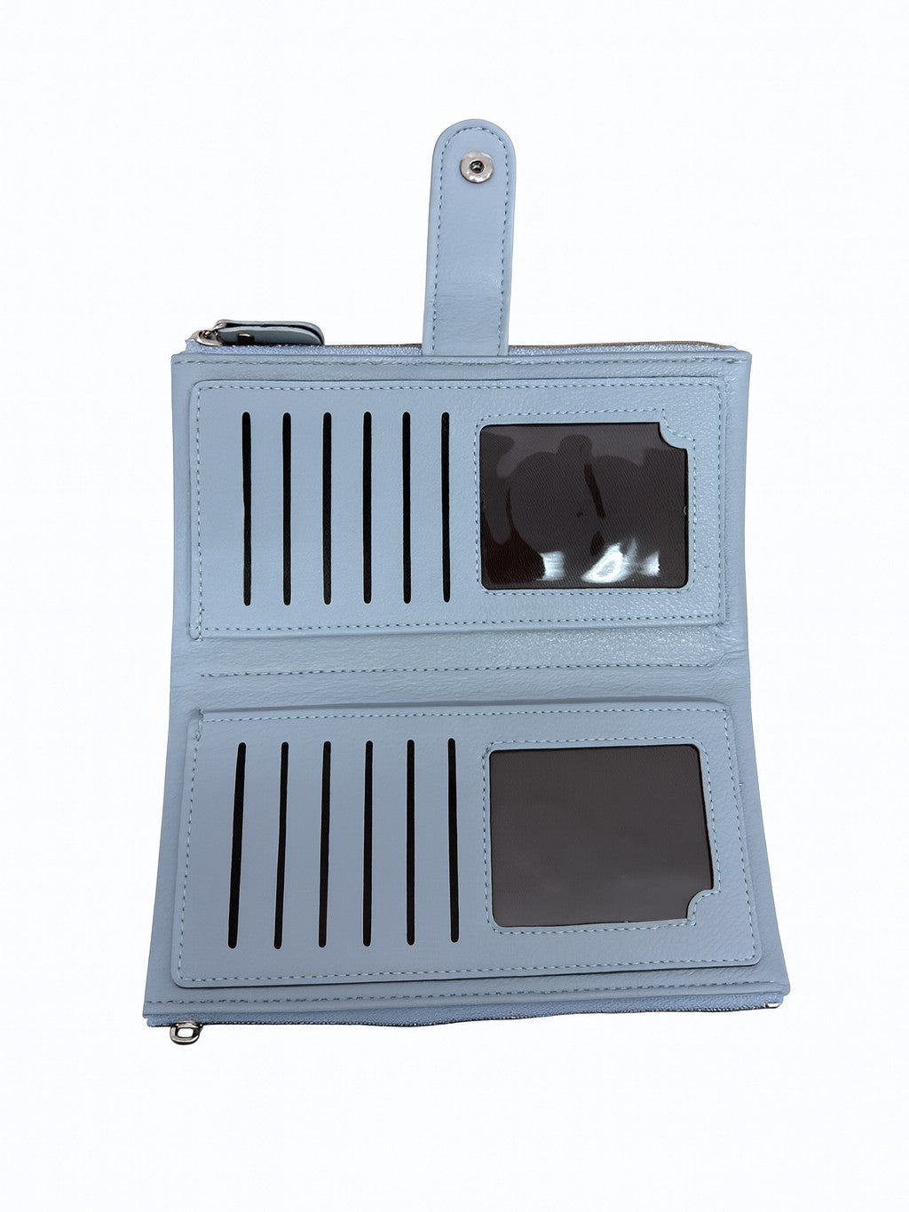 Double Pocket Soft Wallet - Blue