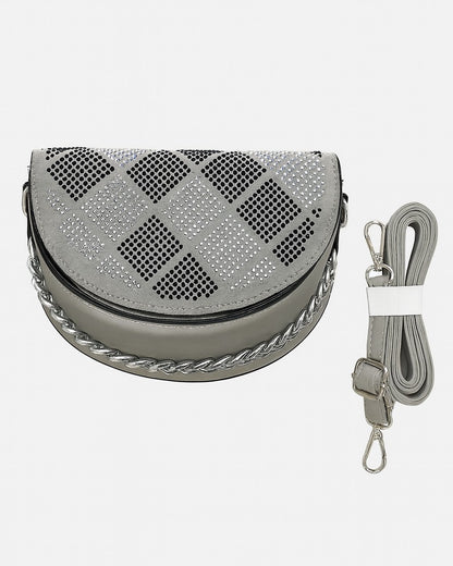 Rhinestone Decor Sling Bag