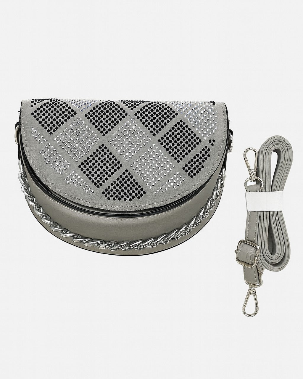 Rhinestone Decor Sling Bag