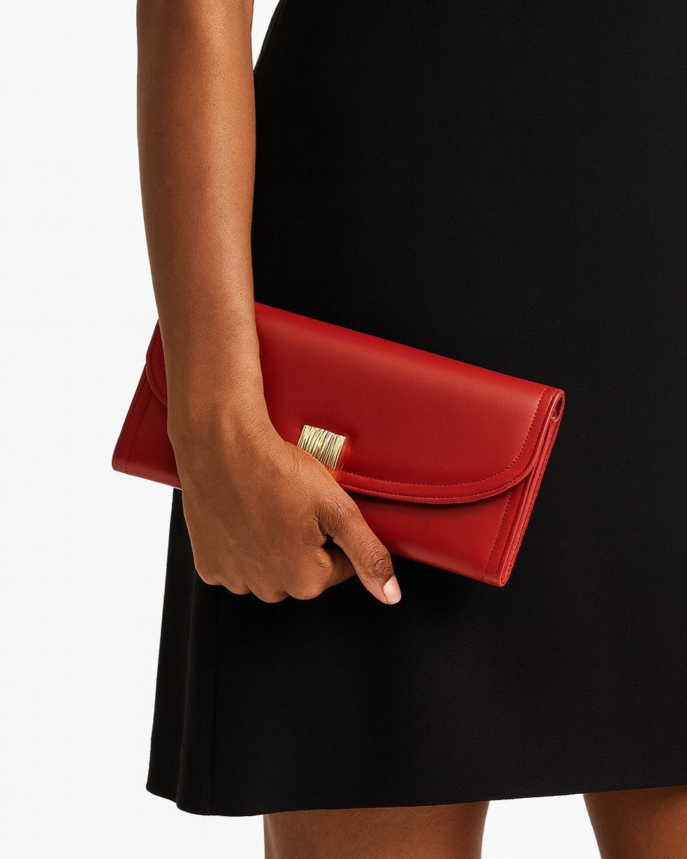 Golden Buckle Trifold Wallet