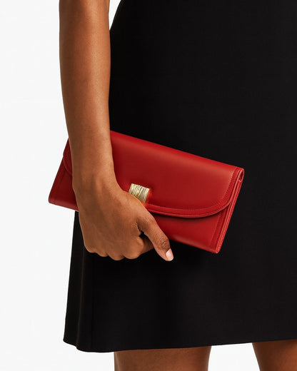 Golden Buckle Trifold Wallet