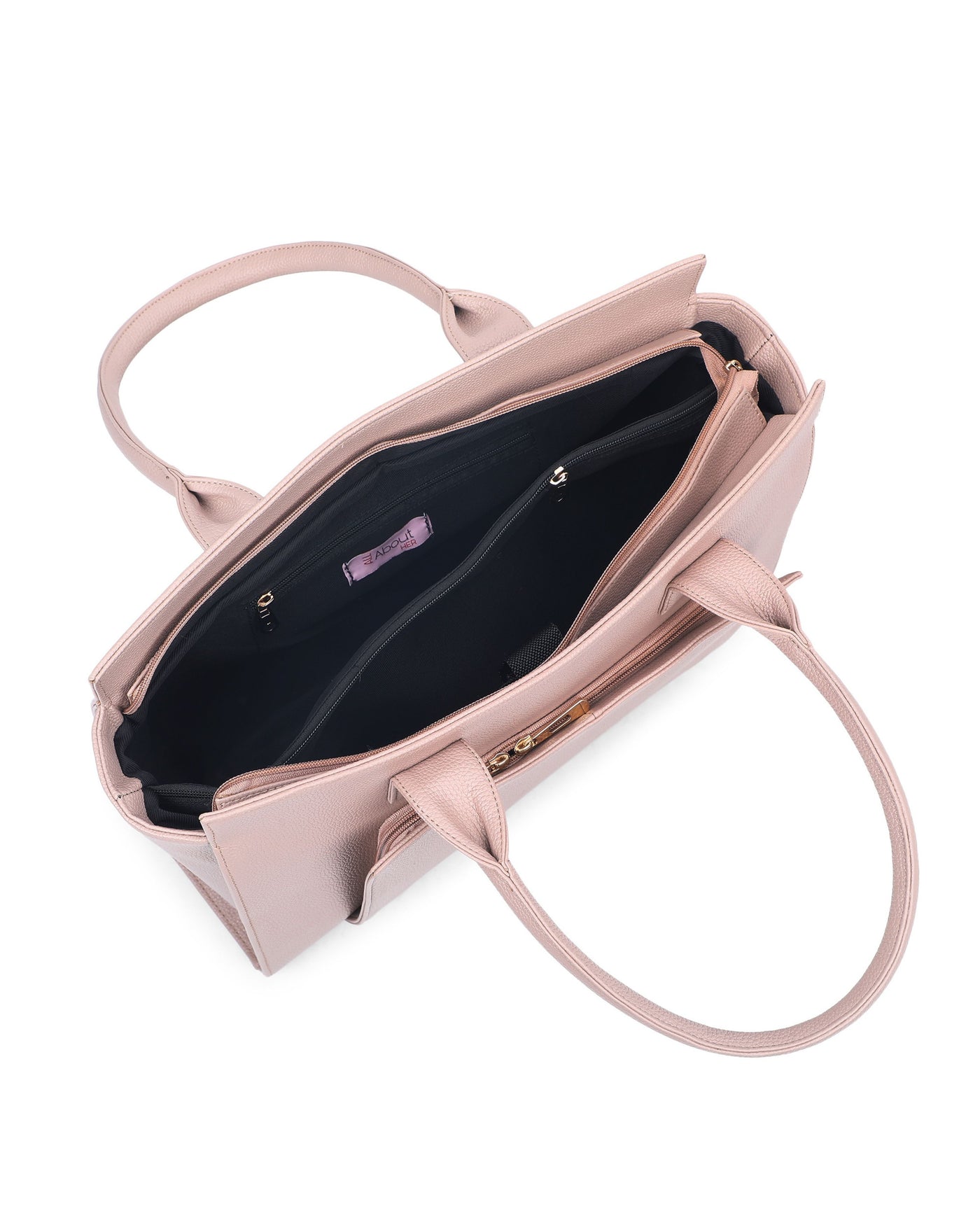 Personalized Elite Laptop Tote Bag - Nude Pink