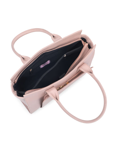 Personalized Elite Laptop Tote Bag - Nude Pink