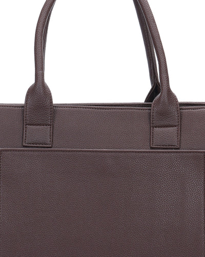 Personalized Elite Laptop Tote Bag - Brown