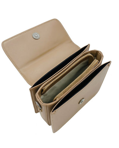 CarryMe Chic 3 Compartment Sling Bag - Beige